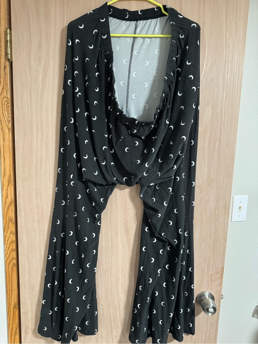 Hot Topic Bell Bottom White Crescent Moon Print